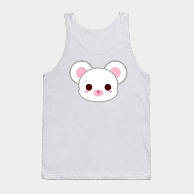 Cute Albino Mouse Tank Top by alien3287